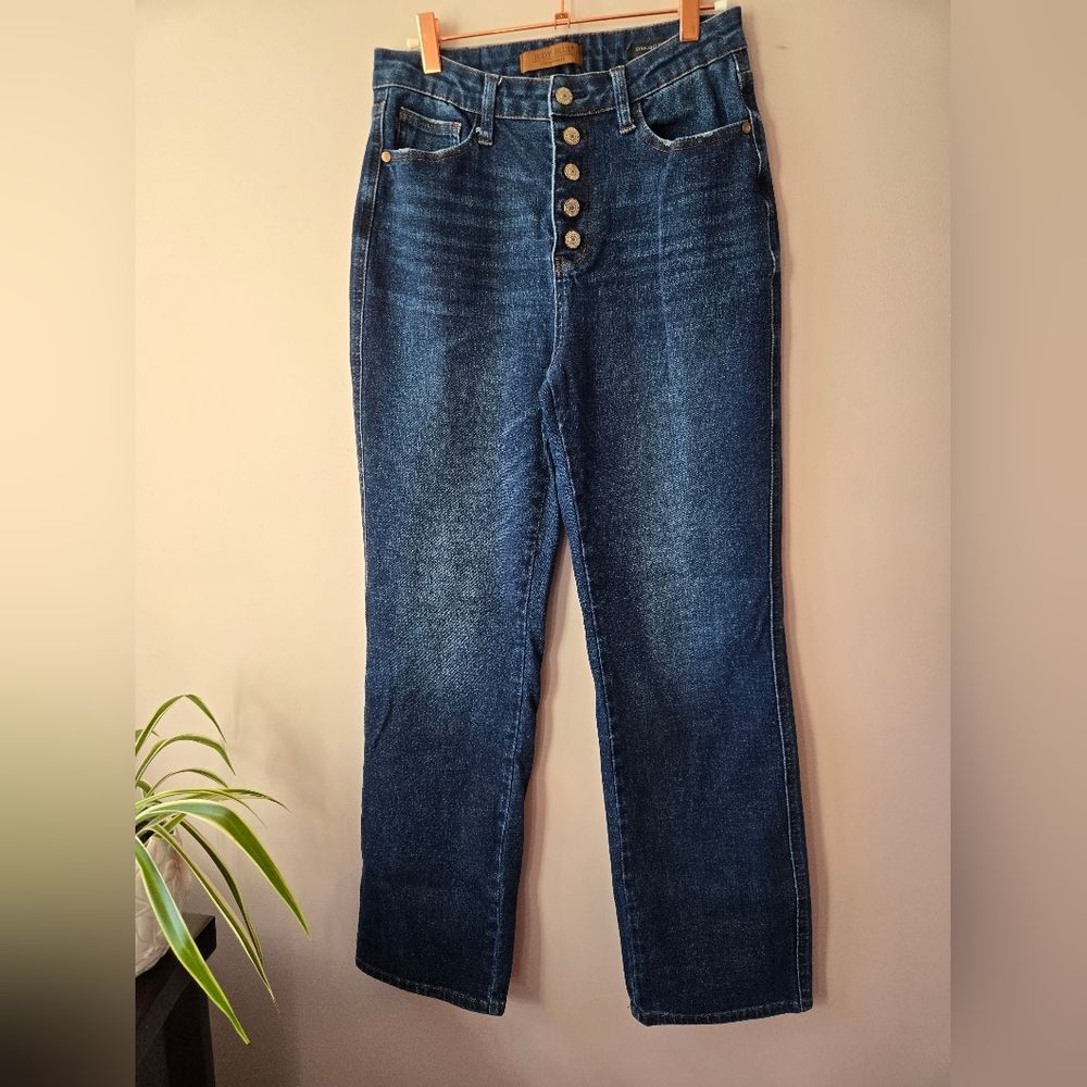 Judy Blue High Rise Button Fly Straight Fit Jeans - Size 9/29